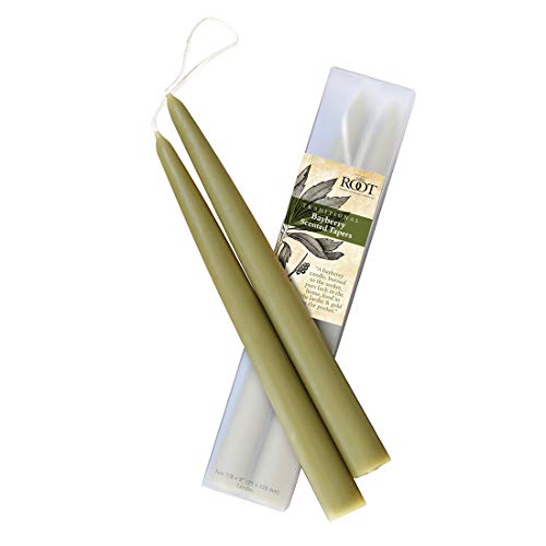 Root Candles Scented Tapers Double-Hung Beeswax Blend Smooth Hand-Dipped Taper Candles, 9-Inch, Bayberry, 2-Count - Image 3