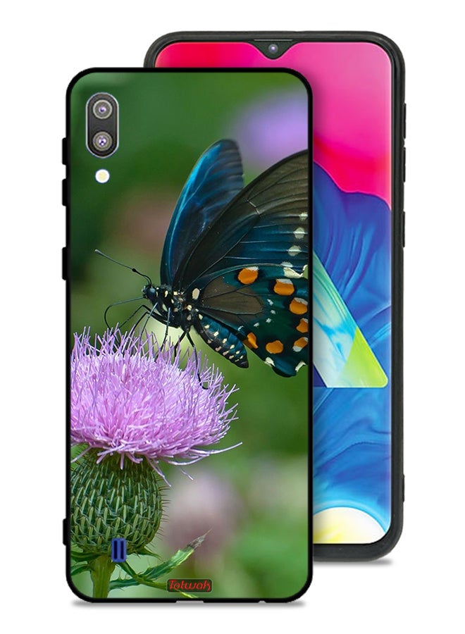 Tolwak Samsung Galaxy M10 Protective Case Cover Butterfly Sitting On Flower - Image 1