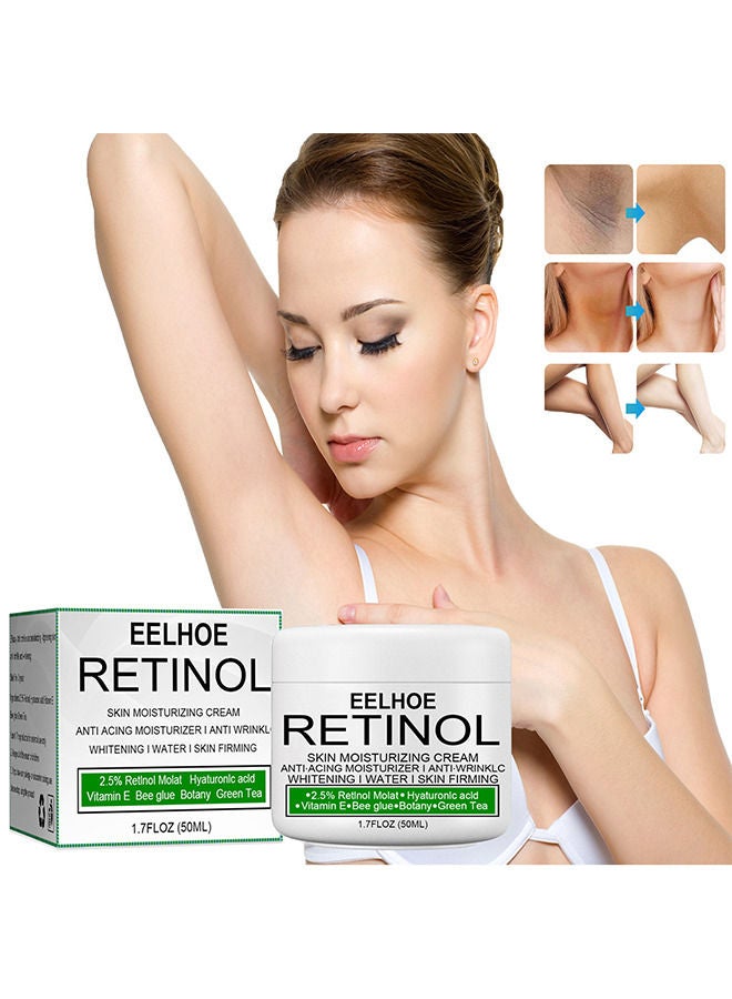 إيلهو كريم مرطب للبشرة بالريتينول ، ميلانين لتفتيح البشرة وتفتيحها ، كريم مرطب للكوع والإبط أبيض 50 مل - Image 4