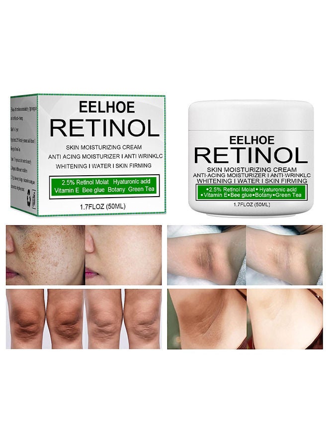 إيلهو كريم مرطب للبشرة بالريتينول ، ميلانين لتفتيح البشرة وتفتيحها ، كريم مرطب للكوع والإبط أبيض 50 مل - Image 2