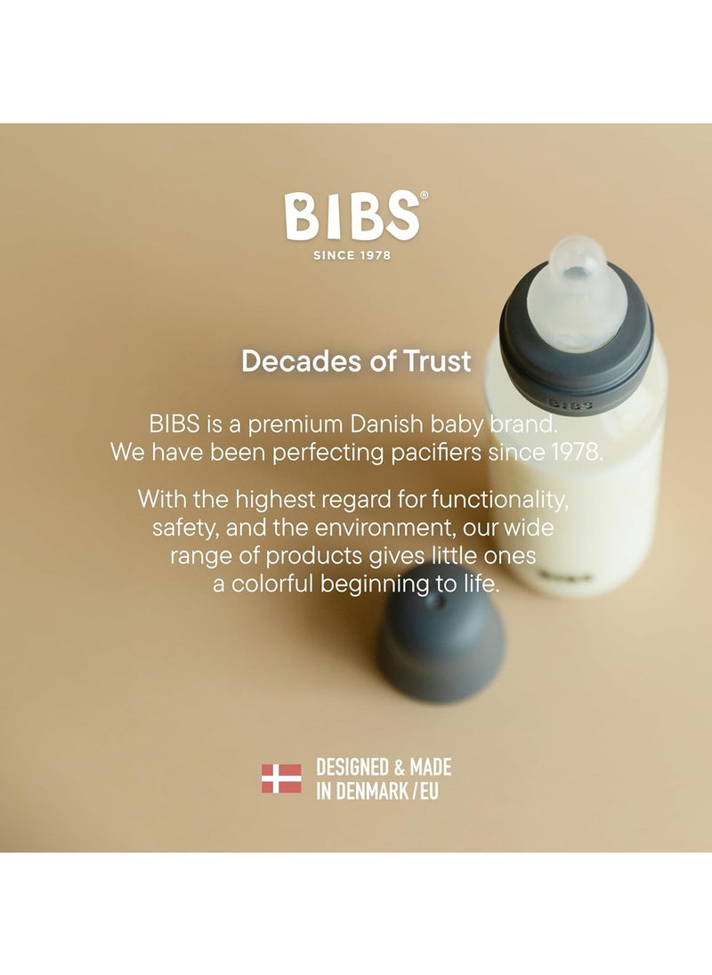 BIBS BIBS Baby Bottle 150 ml Silicone Nipple - Anti-Colic, BPA-Free, Round Nipple, Slow Flow, Lightweight & Easy to Clean, Suitable for Newborns 0+ Years - Ivory  - Image 5