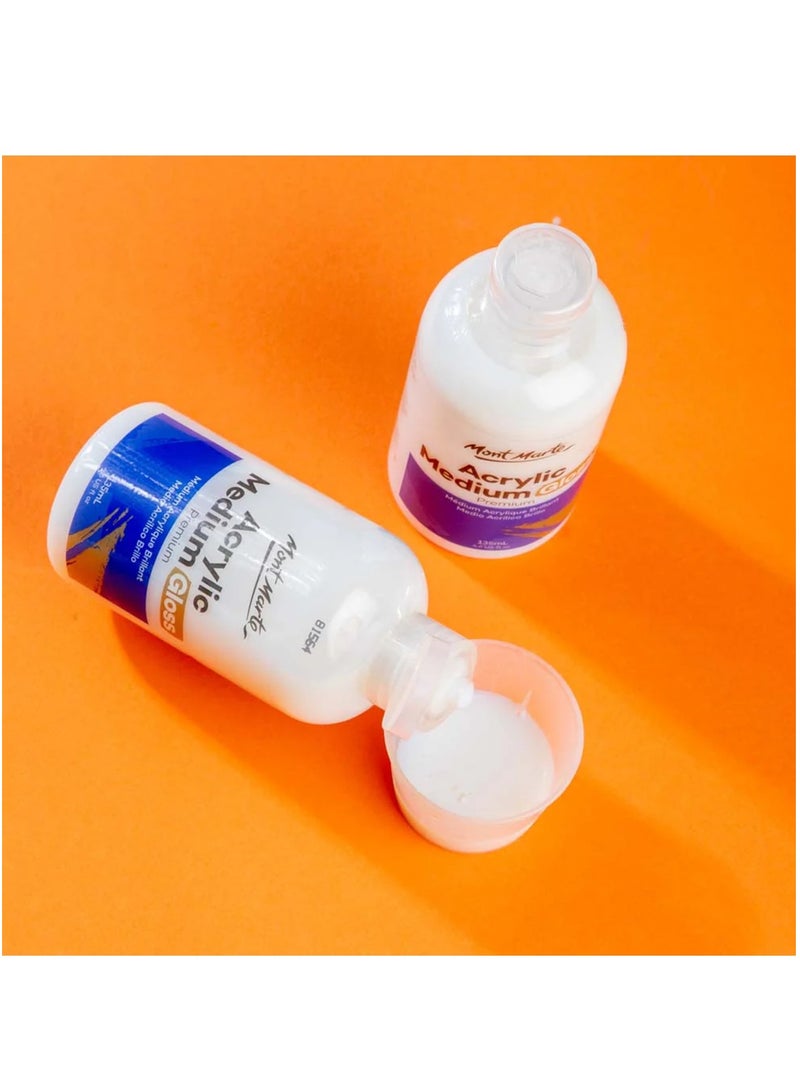 Mont Marte Premium Acrylic Medium Gloss Finish 135ml Content - Image 2