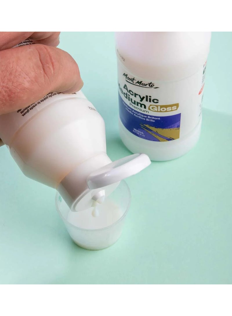 Mont Marte Premium Acrylic Medium Gloss Finish 135ml Content - Image 4
