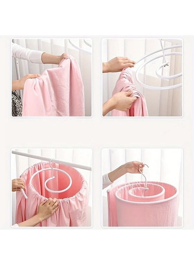 Stainless Steel Spiral Drying Rack Wall Mounted Rotating Laundry Hanger 1pc - Image 5