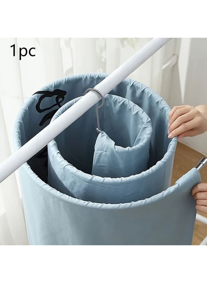 Stainless Steel Spiral Drying Rack Wall Mounted Rotating Laundry Hanger 1pc - Image 2