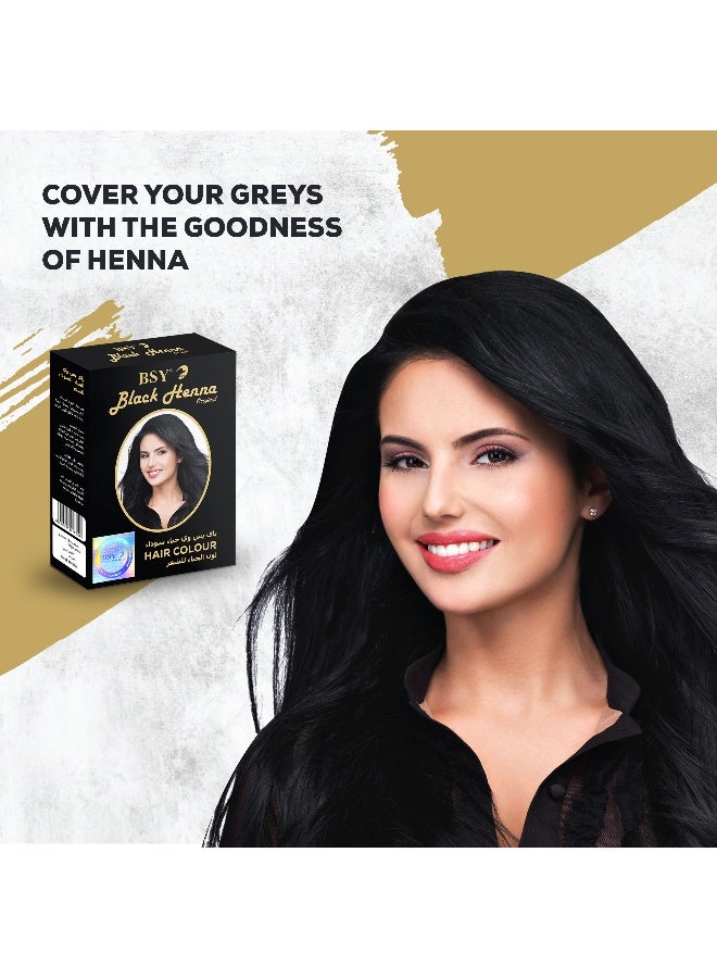 BSY Henna Hair Color – Black – 10 G Sachet (Pack Of 6) - Image 4