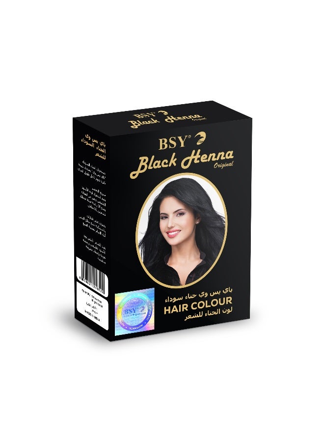 BSY Henna Hair Color – Black – 10 G Sachet (Pack Of 6) - Image 1