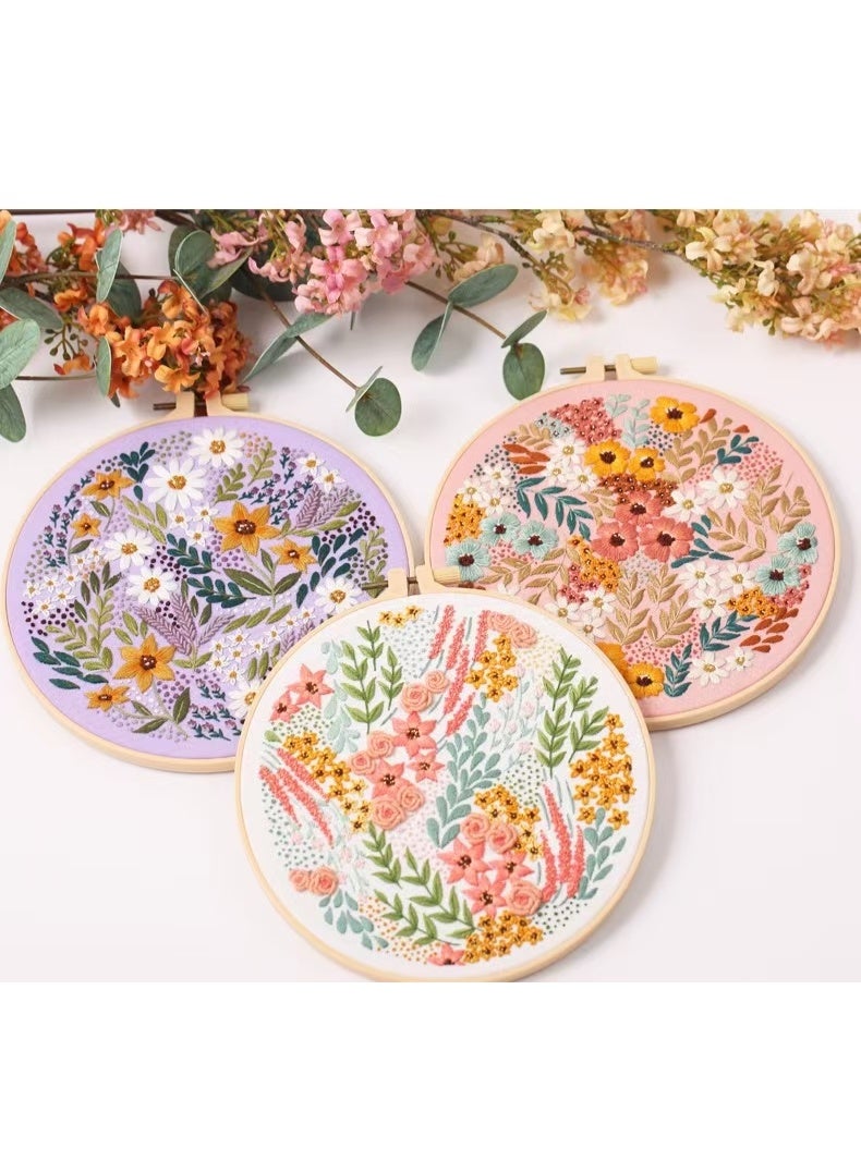 floral embroidery material includes embroidery tension - Image 5