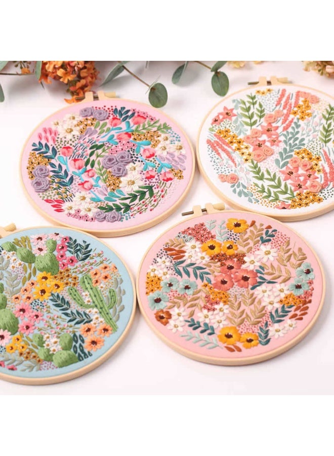 floral embroidery material includes embroidery tension - Image 3