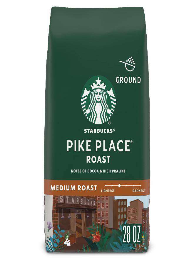Starbucks Ground Coffee-Medium Roast Coffee-Pike Place Roast-100% Arabica-1 bag (28 oz) - Image 1