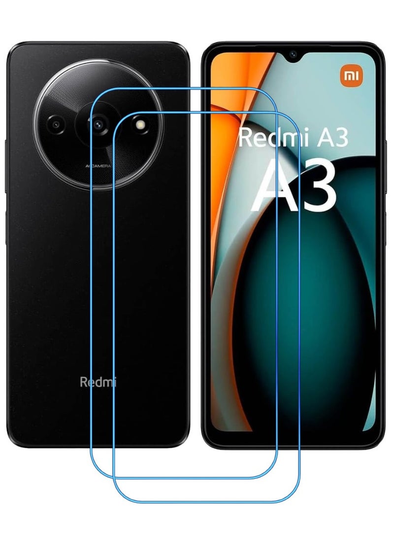ACLIX 2 Pieces Antistatic ESD Dustproof Premium Quality High Definition Clear Tempered Glass Screen Protector Designed For Xiaomi Redmi A3 - Image 1