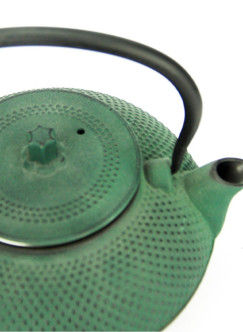 Tealand Durable Coated with Enamel Interior Cast Iron Teapot with Stainless Steel Infuser for Brewing Loose Tea Leaf 1.4 Dark Green - Image 3