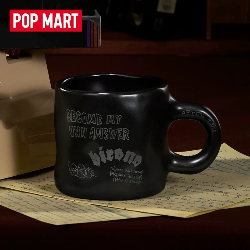 POP MART Hirono Dark Field Graffiti Ghost Mug Collectible Gift - Black - Hirono Dark Scene Ghost Mug - Image 4