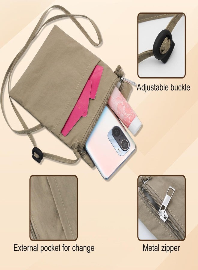 WisePoint Ultralight Crossbody Smartphone Bag, Nylon Phone Purse with Zipper (Black) - Image 3