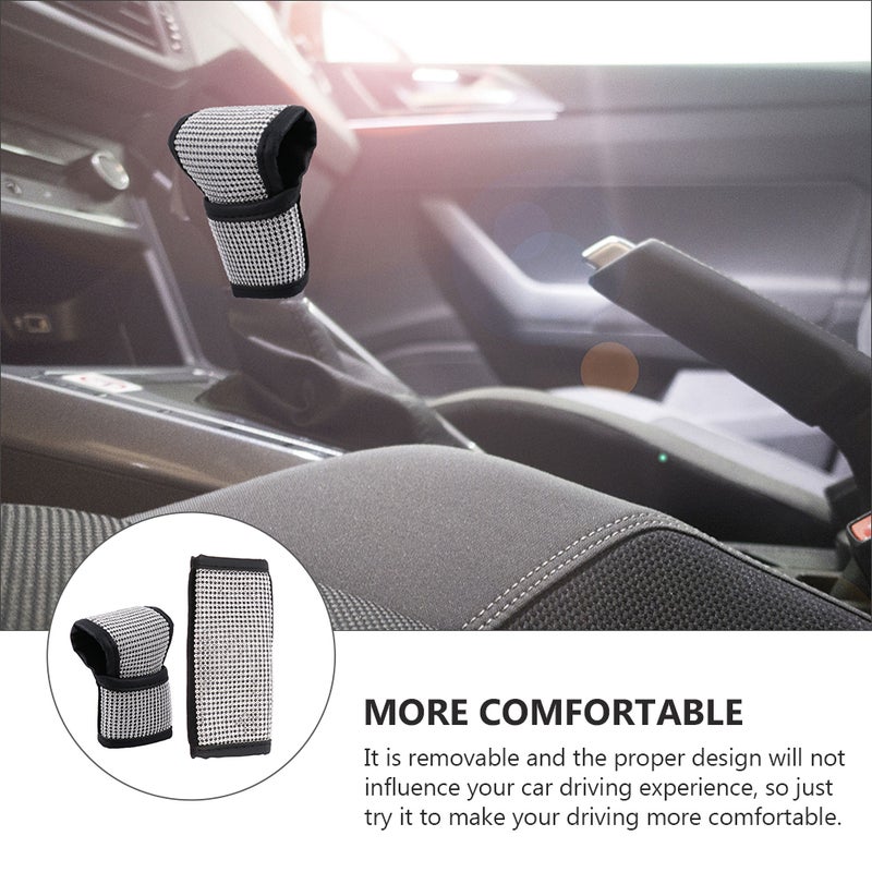 2pcs Universal PU Leather Handbrake Cover Protective Car Gear Protector - Image 5