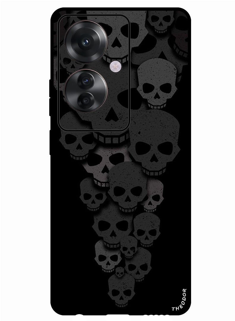Theodor Protective Case Anti Scratch Shock Proof Bumper Cover For Oppo F25 Pro Skulls Minimalism iPhone Wallpaper - Image 1