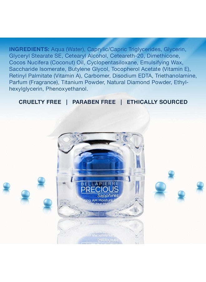 BellaPierre Precious Sapphires Hydrating Am Moisture Cream | Daily Facial Moisturizer With Coconut Oil & Vitamin E | Nongreasy Formula 1.76Oz - Image 4