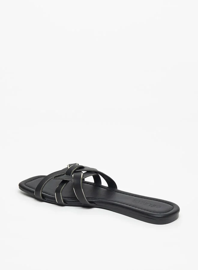Celeste Women's Strappy Slip-On Flat Sandals