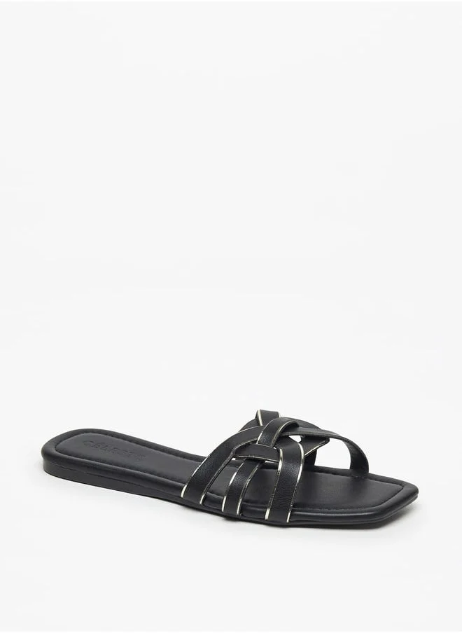 Celeste Women's Strappy Slip-On Flat Sandals
