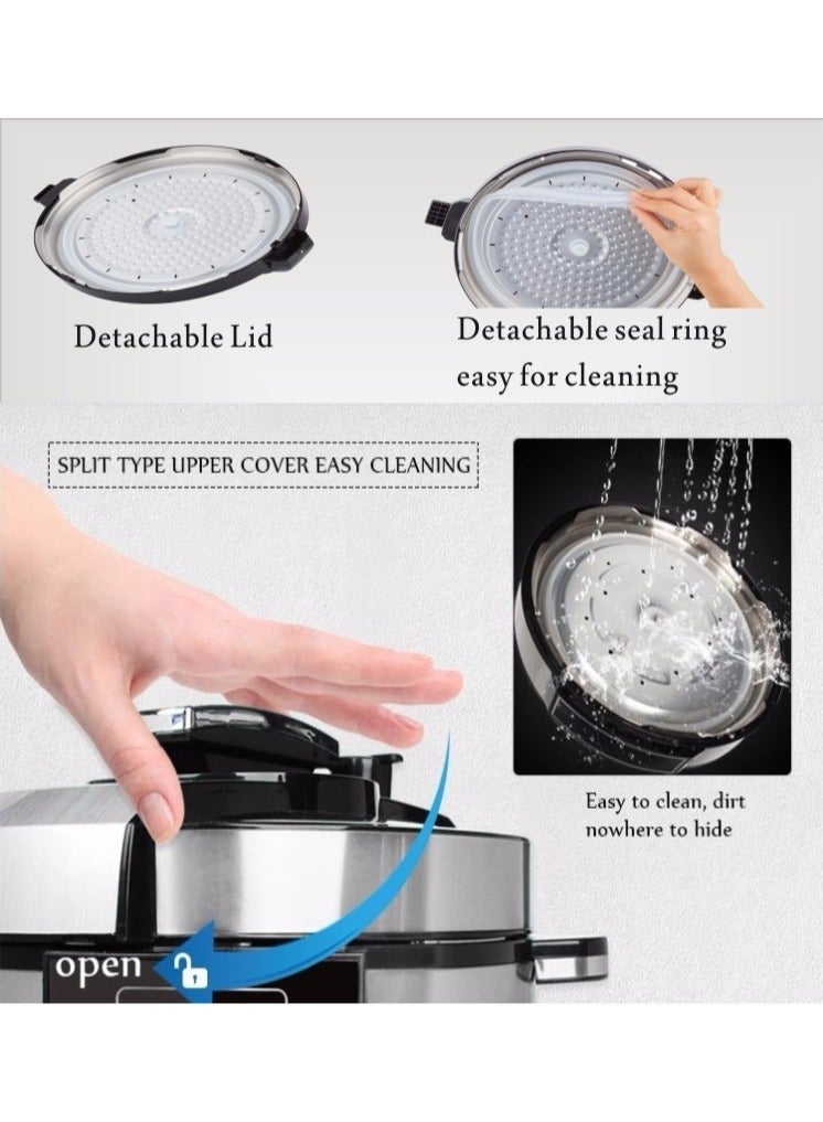 إلترازون 10L Electric Pressure Cooker All In 1 Micro Computer Non Stick Inner Pot Stainless Steel Multi Function Smart Cooking Commercial Capacity Factory Direct Multi Cooker - Image 2