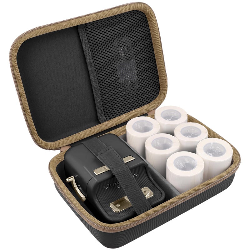 Baval Label Printer Case Compatible with NIIMBOT B21/B21 Pro/B1 Label Maker Thermal Label Printer and 2 inch Label Paper(Black Case) - Image 2