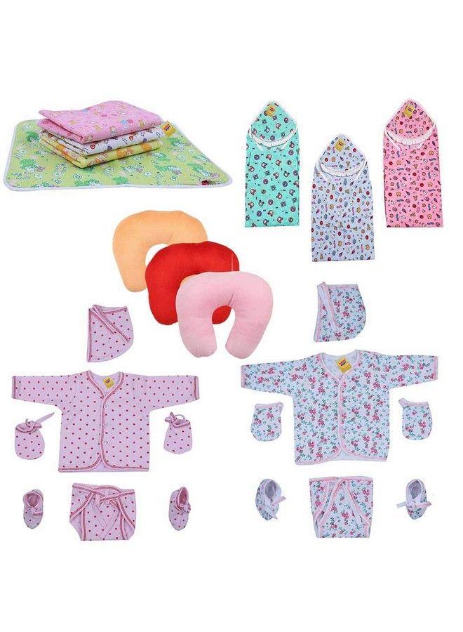 FARETO New Born Baby 5 In 1 Daily Needs Clothing Set Combo(0 6Months)(Assorted) - Image 1