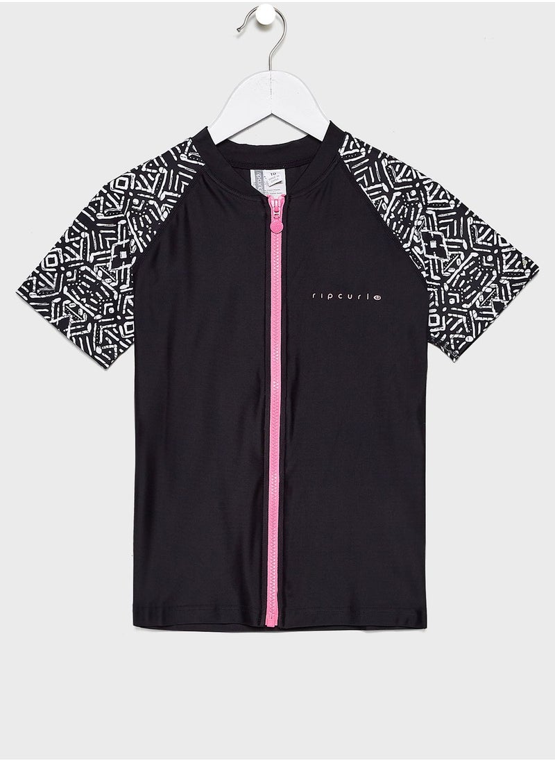 RIP CURL - Youth Essential Rashgaurd T-Shirt - Image 1