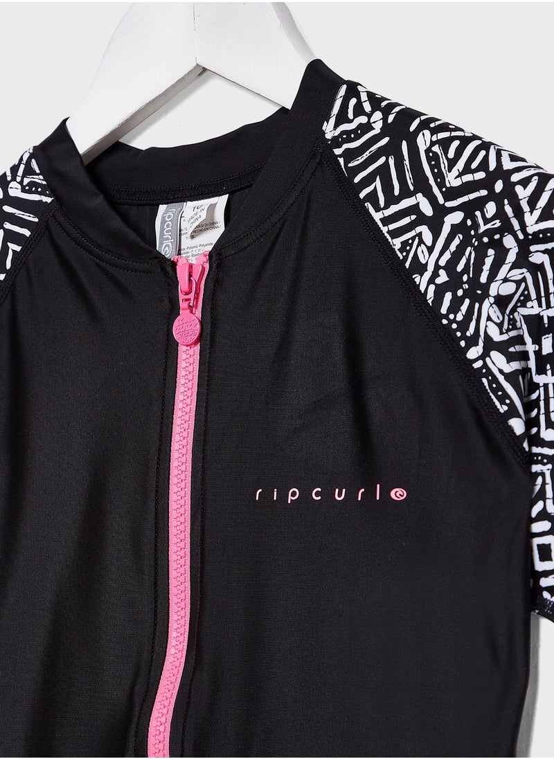RIP CURL - Youth Essential Rashgaurd T-Shirt - Image 1