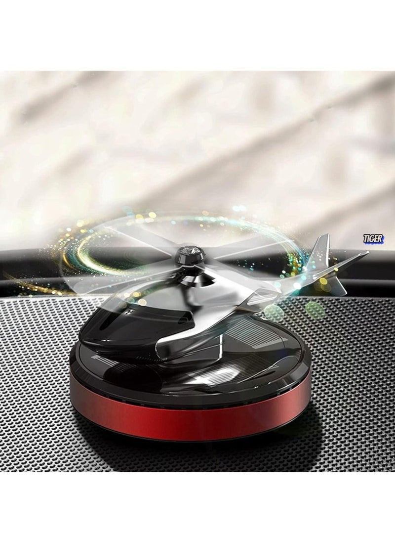 TIGER Helicopter Car Air Freshener – Rotating Solar Car Perfume with Osmanthus & Vanilla Scent – Airplane Design Auto Air Freshener for Car, Home & Office – Unique, Fragrant, and Stylish - Image 1