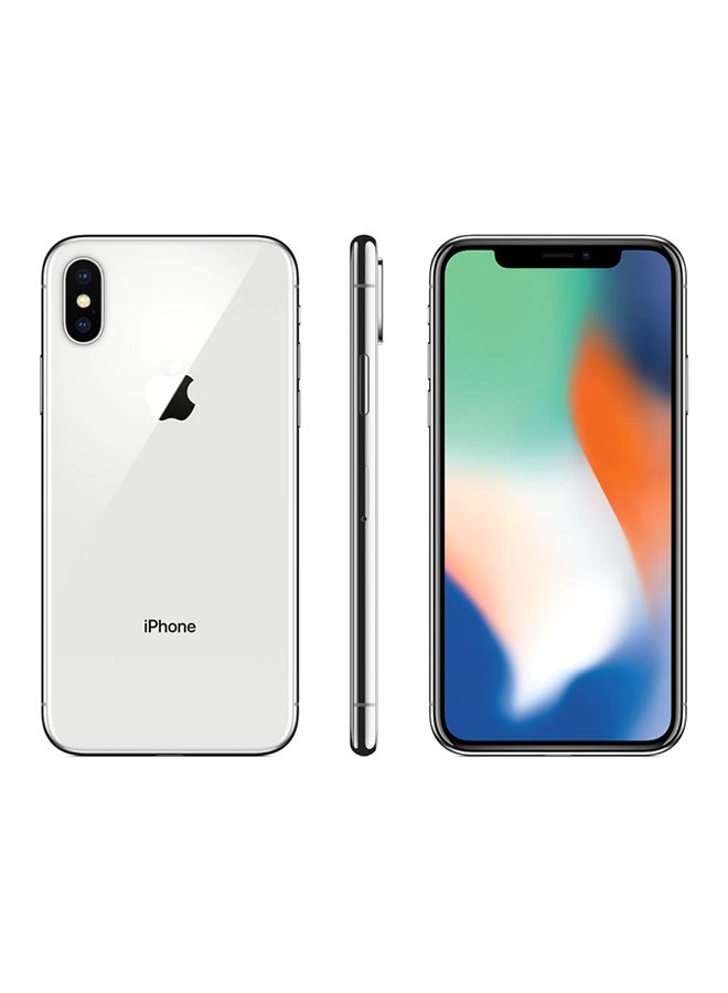 ابل  آيفون X بدون خاصية فيس تايم لون فضي سعة 64 جيجابايت يدعم شبكة الجيل الرابع LTE - Image 4