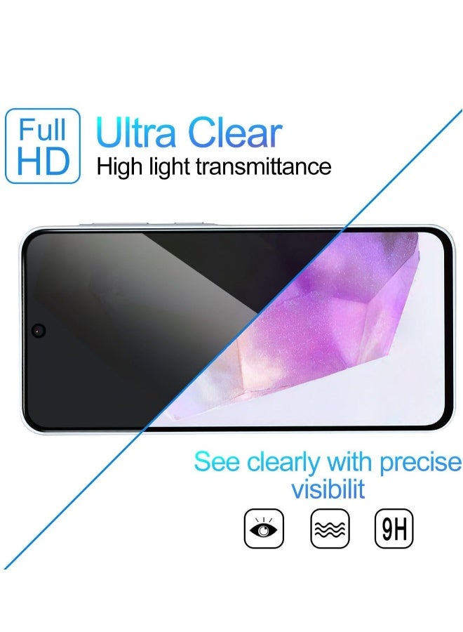 DUSALA Samsung Galaxy A56 Privacy Screen Protector Anti-Spy Tempered Glass With 2-Pack Ultra HD Anti-Scratch Bubble-Free Easy Install 9H Protective Glass for Galaxy A56 - Image 4