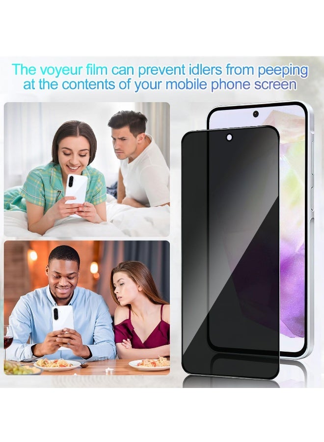 DUSALA Samsung Galaxy A56 Privacy Screen Protector Anti-Spy Tempered Glass With 2-Pack Ultra HD Anti-Scratch Bubble-Free Easy Install 9H Protective Glass for Galaxy A56 - Image 2