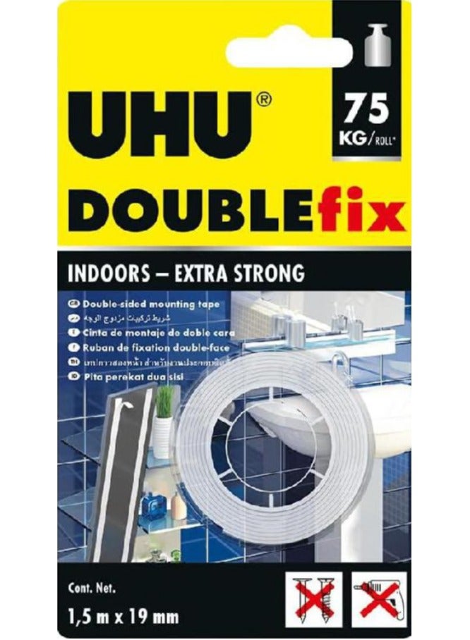 UHU Mounting Roll, Heavy Duty, 1.5 M X 19 MM, White