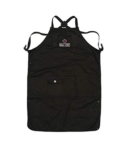 Muc Off Muc-Off Workshop Apron - Unisex, Adjustable Length Black Apron with Front Pocket - Perfect for Protecting Clothes During Bike Cleaning and Maintenance, one Size - Image 3