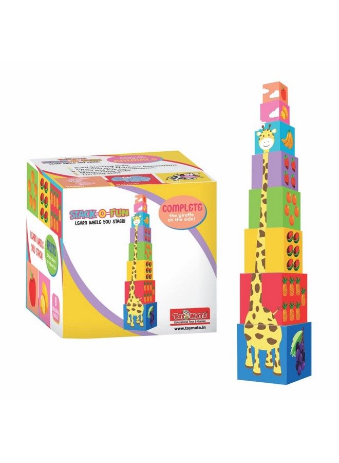 Toymate Stack O Fun8 Educational Learning Stacking & Balancing Blocks Age 18 Months & Above. - Image 1