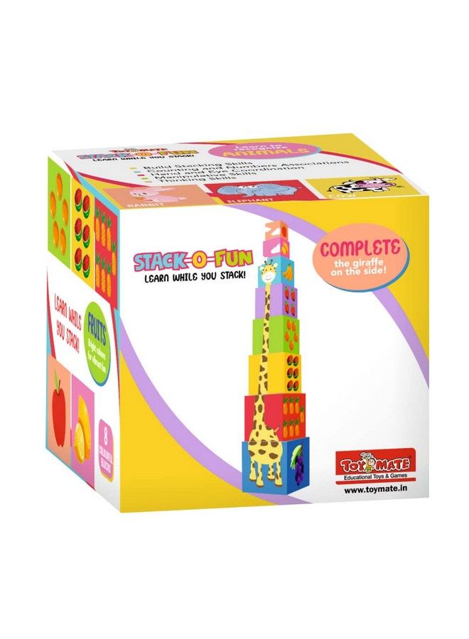Toymate Stack O Fun8 Educational Learning Stacking & Balancing Blocks Age 18 Months & Above. - Image 5