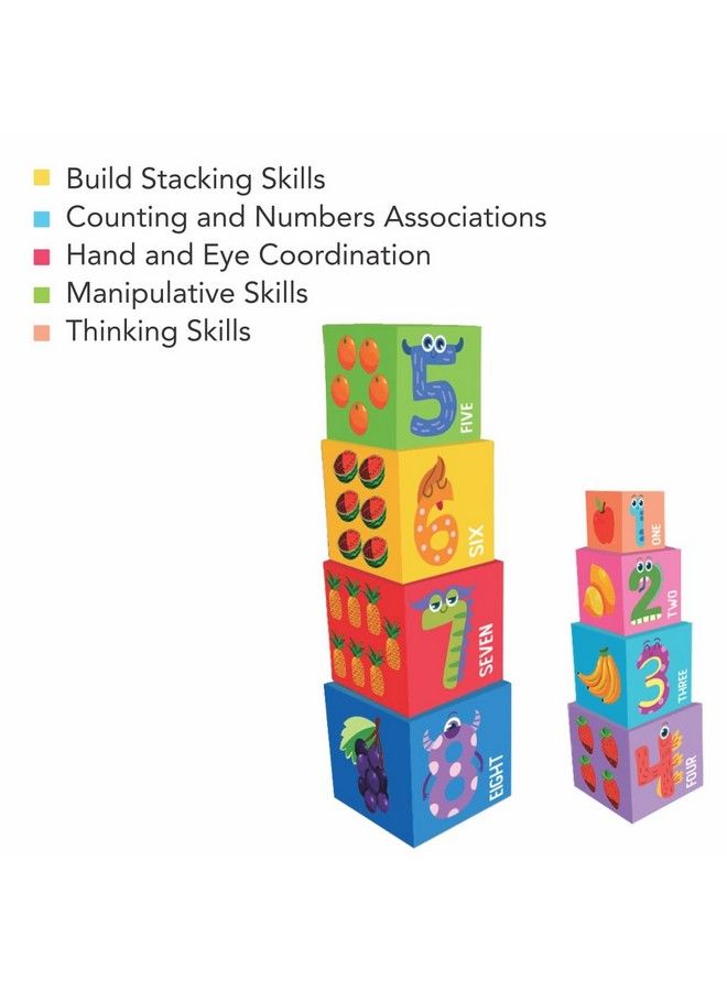 Toymate Stack O Fun8 Educational Learning Stacking & Balancing Blocks Age 18 Months & Above. - Image 4