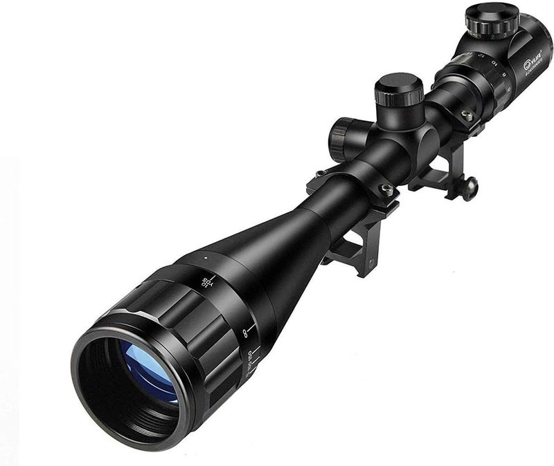 CVLIFE Rifle Scope 6-24x50 AO Red and Green Illuminated Long Range Scope for Hunting with Scope Rings - Image 1
