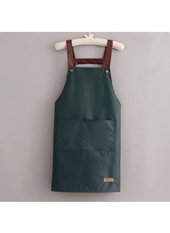 New Apron Waterproof and Oil-proof Adult Sleeveless Factory Direct Supply Printable Advertising logo Home Apron Army Green No Figure Army Green No Figure