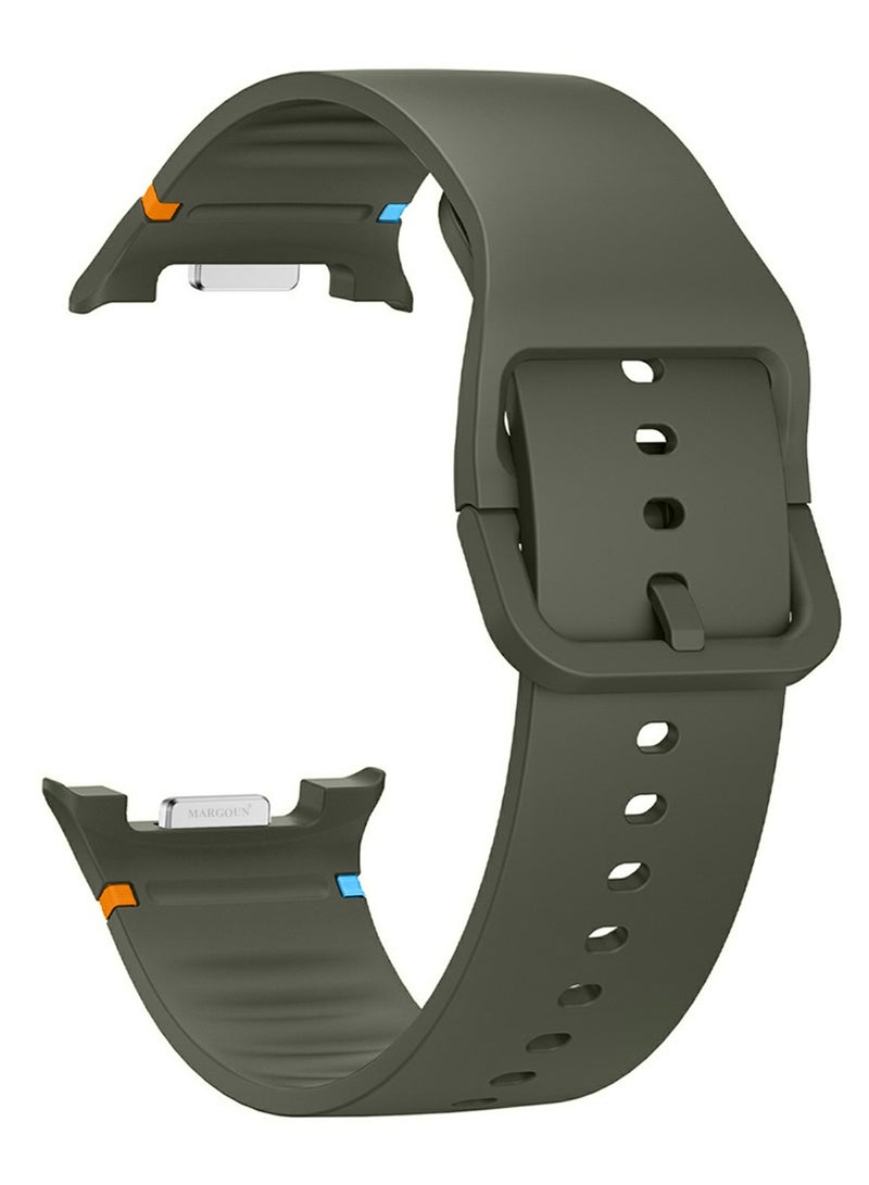 Sport Band for Galaxy Watch 8 40mm 44mm and Watch 8 Classic 46mm, Silicone Replacement Strap, M/L Size - Green - Image 2