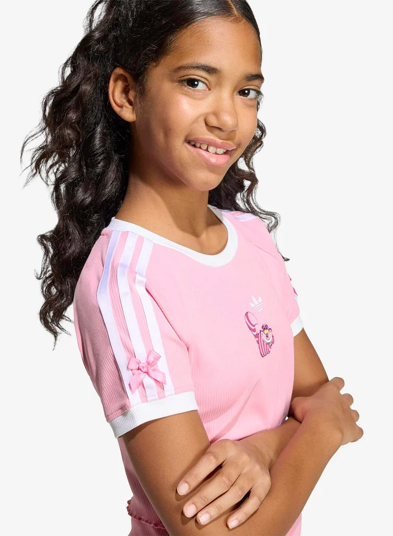 Adidas Originals LTPINK/WHITE Youth Disney Slim Cropped T-Shirt for Women | Best Price UAE