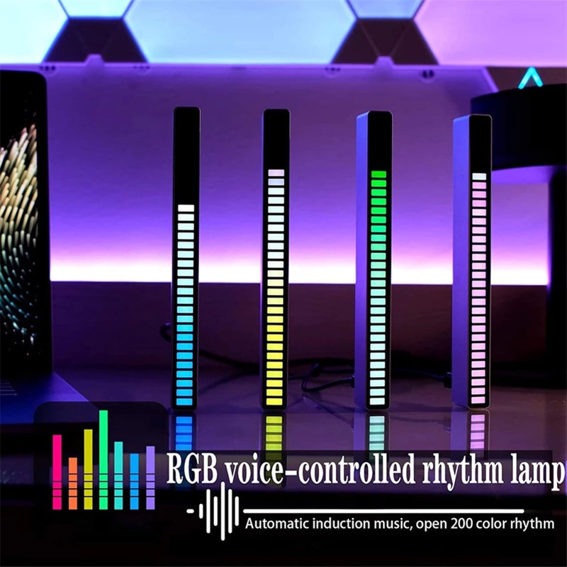 Sound Reactive LED Light Bar: 32 Bit RGB, Acrylic One-Piece Shell, 32 ARM Processor, 210 Display Modes - Noise-Canceling, AGC Auto Gain Control Rhythm Light for Modern Car Owners - Image 4