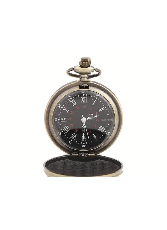 NIBEMINENT Vintage Metal Analog Pocket Watch Unisex Casual Style  - Image 1