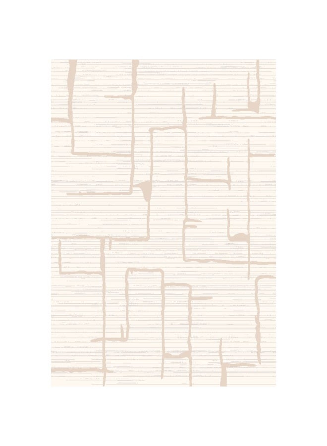 DANUBE HOME La Perle Modern Abstracts Rug |Washable Modern Rugs Style | Polypropylene+Polyester Area Rug Floor Covering | Indoor Carpet For Living Room Dining Bedroom 160X230cm-White Rust-231200400501 - Image 4