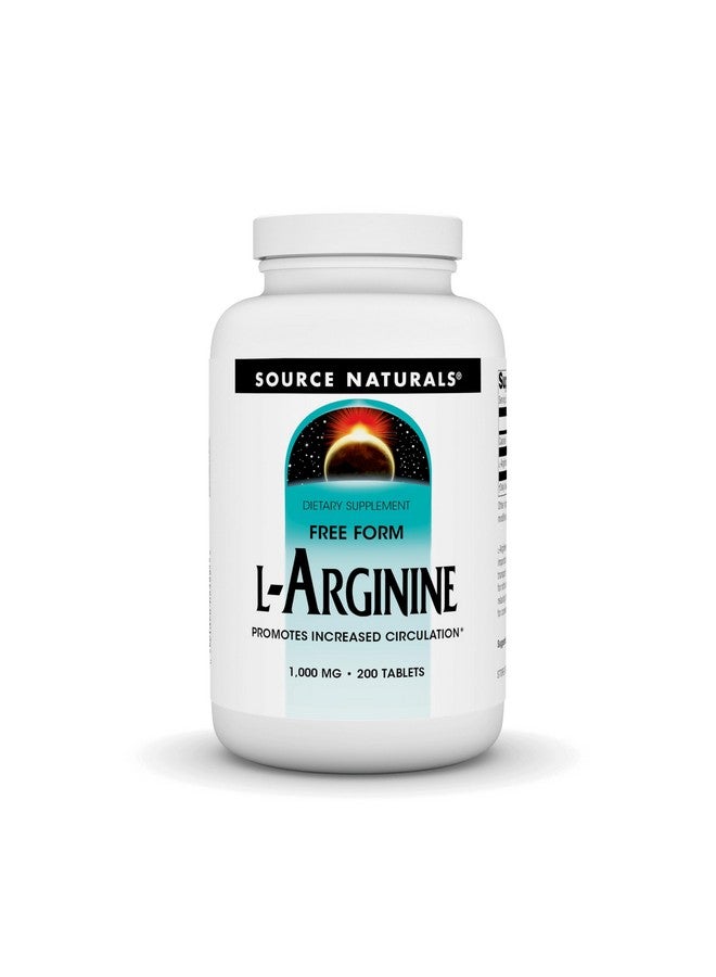 Source Naturals L-Arginine Free Form* - 1000 mg, 200 Tablets - Image 1
