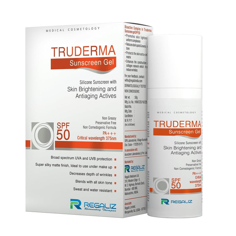 Regaliz Truderma Silicone Sunscreen Gel Spf 50  Broad Spectrum Uva  Uvb Protection  50Gm All - Image 1