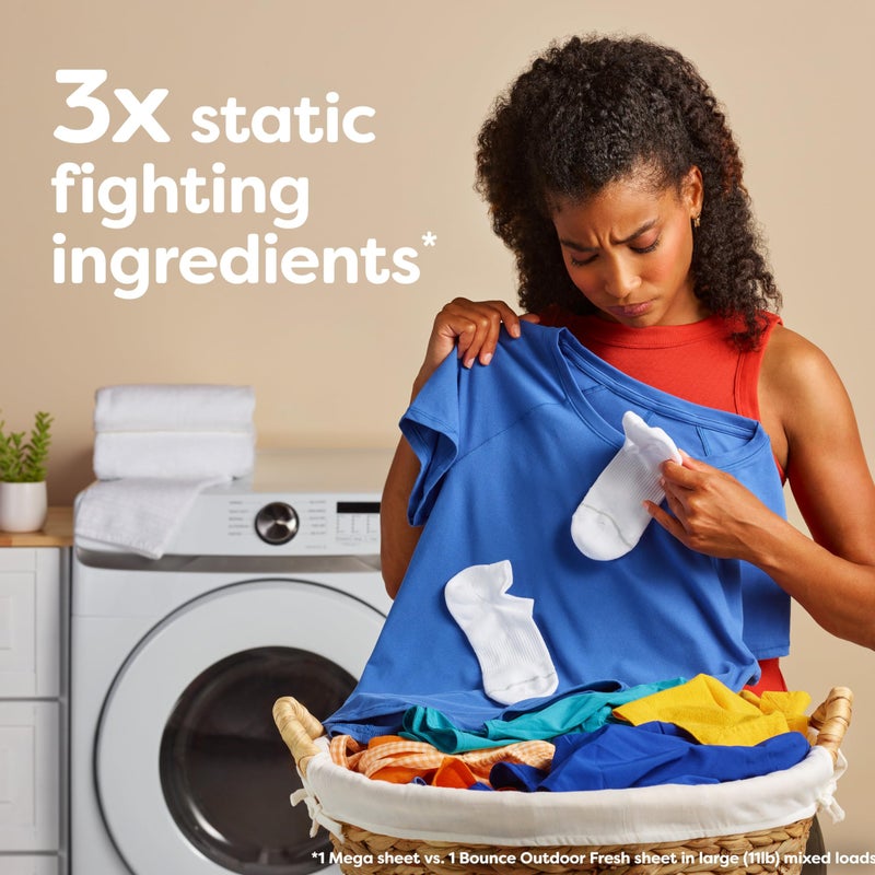 Bounce أوراق تجفيف بونس ميغا، زهرة الجنة، 180 عدداً، أوراق تجفيف بونس - Image 5