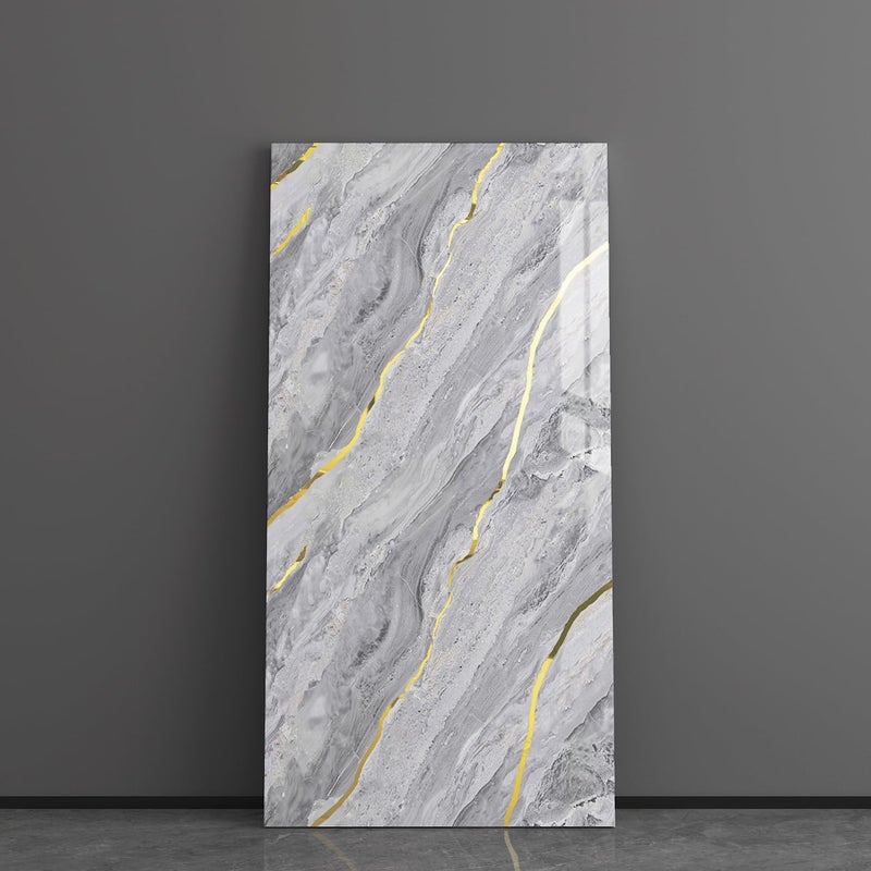 Haimin Wall Panels Peel and Stick 10 Pieces 23.6x11.8in (19.4 Sq. Ft. Coverage) Lightweight Backsplash Marble Look Tile (not Real Marble) Ideal for Kitchen Bathrooms Living Rooms Bedrooms - Image 1