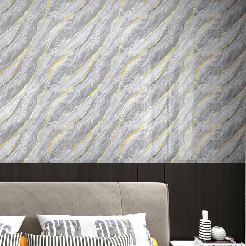 Haimin Wall Panels Peel and Stick 10 Pieces 23.6x11.8in (19.4 Sq. Ft. Coverage) Lightweight Backsplash Marble Look Tile (not Real Marble) Ideal for Kitchen Bathrooms Living Rooms Bedrooms - Image 3