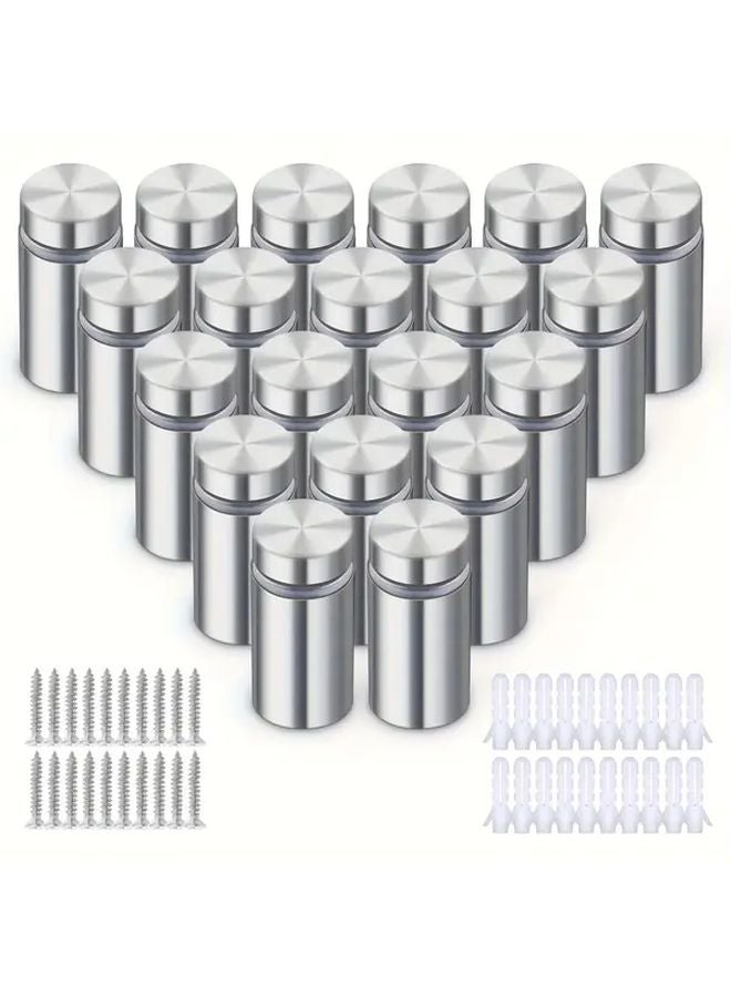 20 Pack 12x25mm Stainless Steel Wall Spacers Rust Resistant Mounting Screws - Image 1